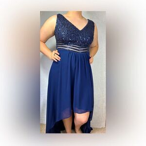Ever Pretty's high low Plus Size 4x (fits like a 14-16)Sequin Sheer Gown
